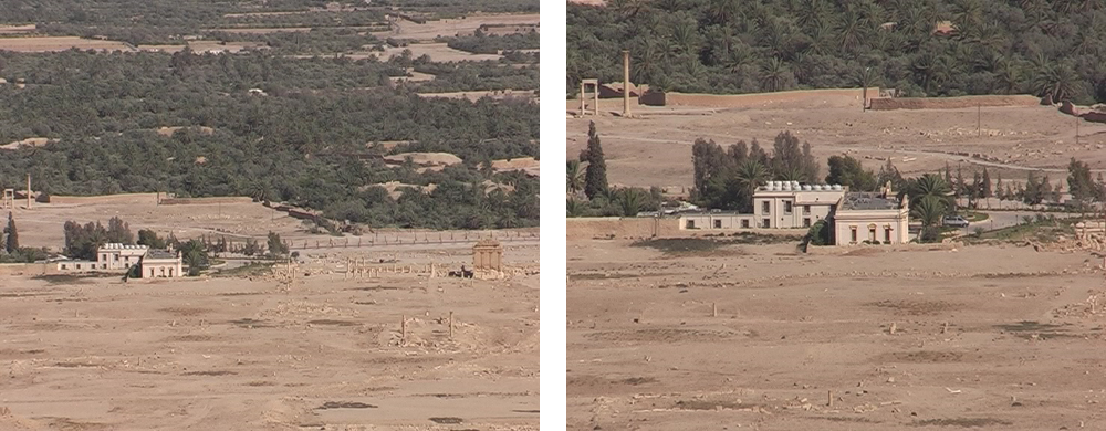 Hotel Zenobia in Palmyra aus der Vogelperspektiive