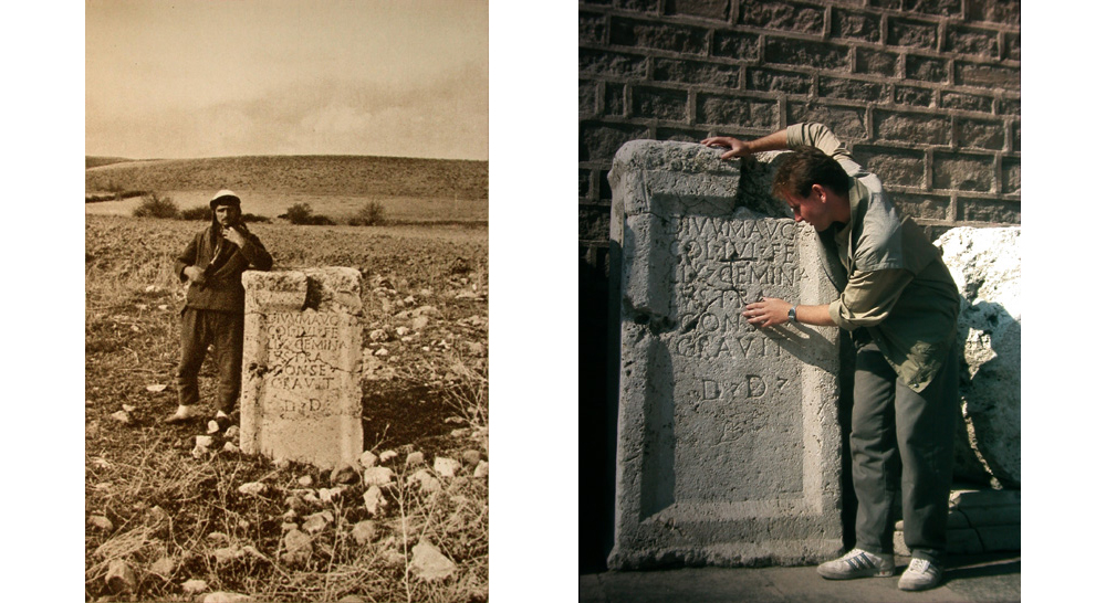 Lystra-Inschrift 1936 in Lystra (nach H. V. Morton) & Lystra-Inschrift (Museum in Konya)