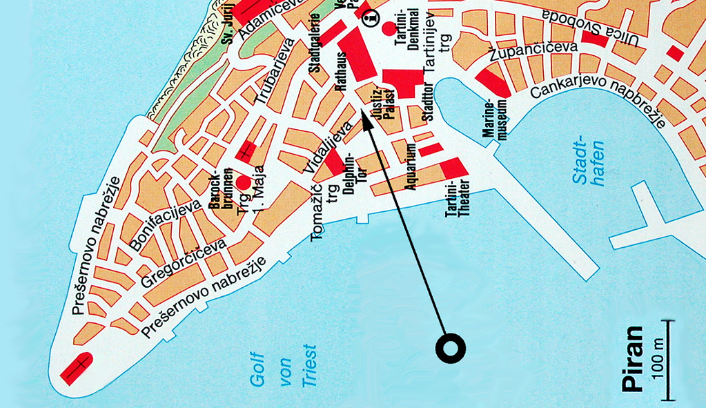 Stadtplan von Piran